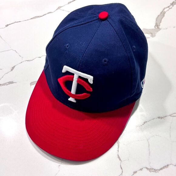 Minnesota Twins MLB Navy Red TC Logo Baseball Cap OC Sports OSFM - Picture 1 of 12